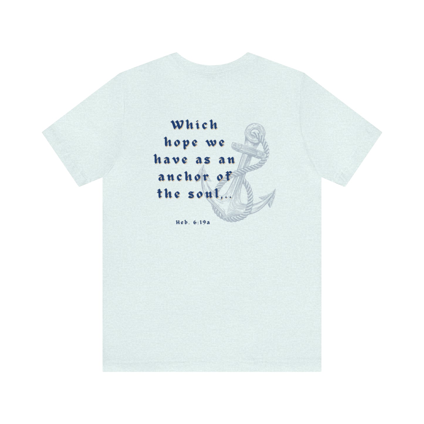 Christian school | Anchor theme | front and back | Unisex Jersey Short Sleeve Tee