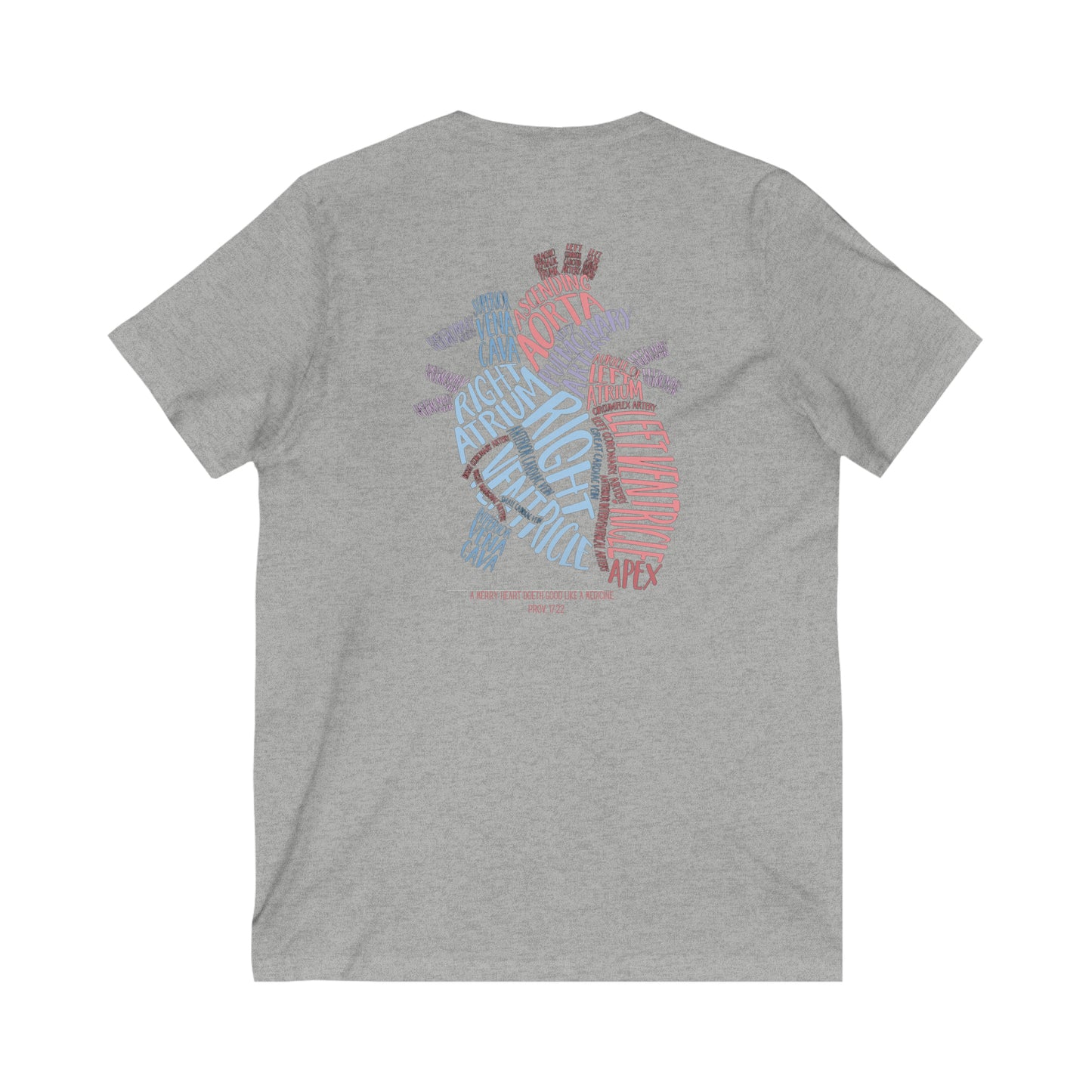 Nurse shirt | anatomical heart | A merry heart | KJV | V-Neck Tee