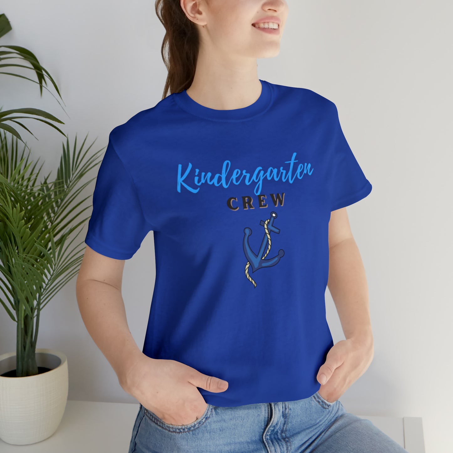 Christian school | Kindergarten teacher | Anchor theme | Unisex Jersey Short Sleeve Tee