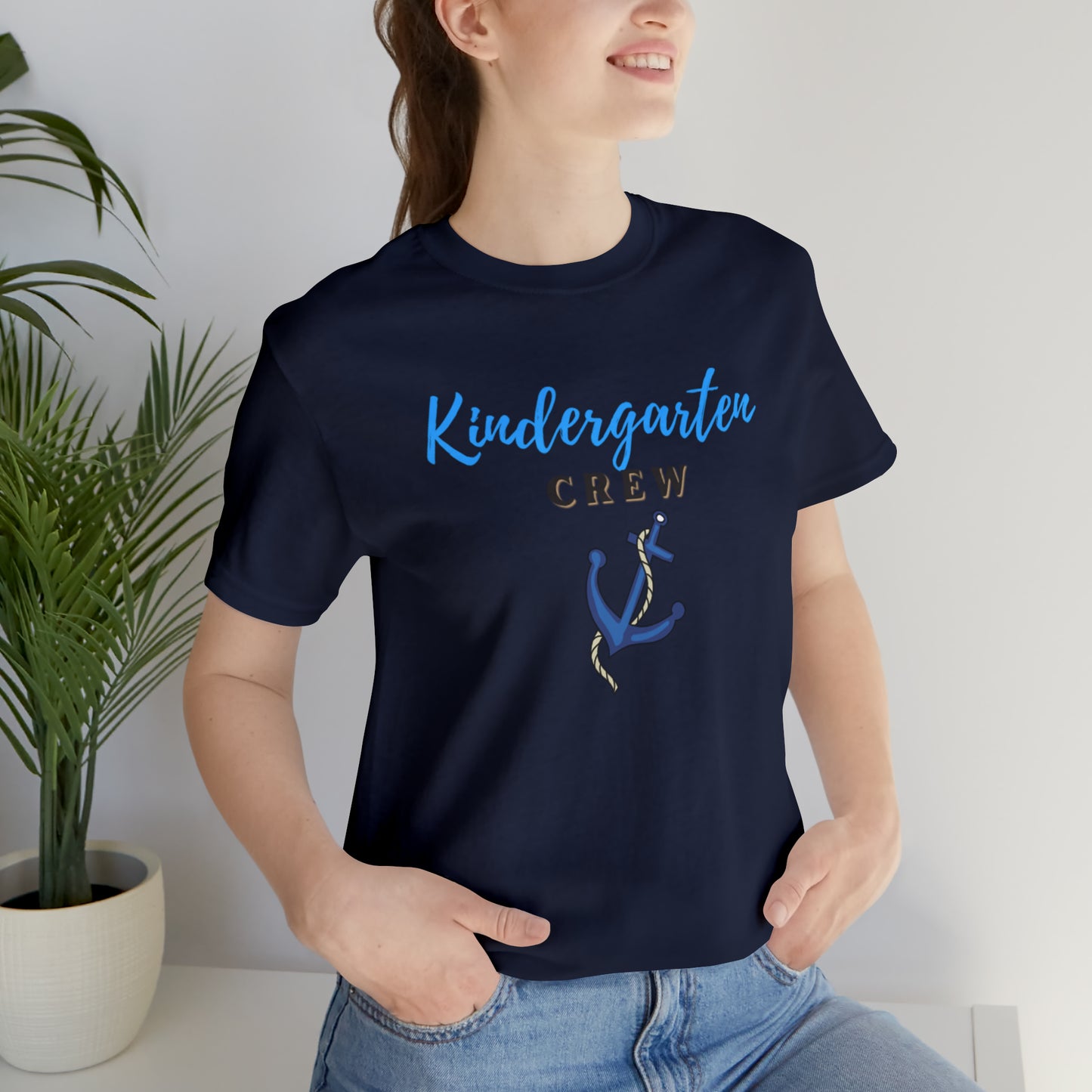 Christian school | Kindergarten teacher | Anchor theme | Unisex Jersey Short Sleeve Tee