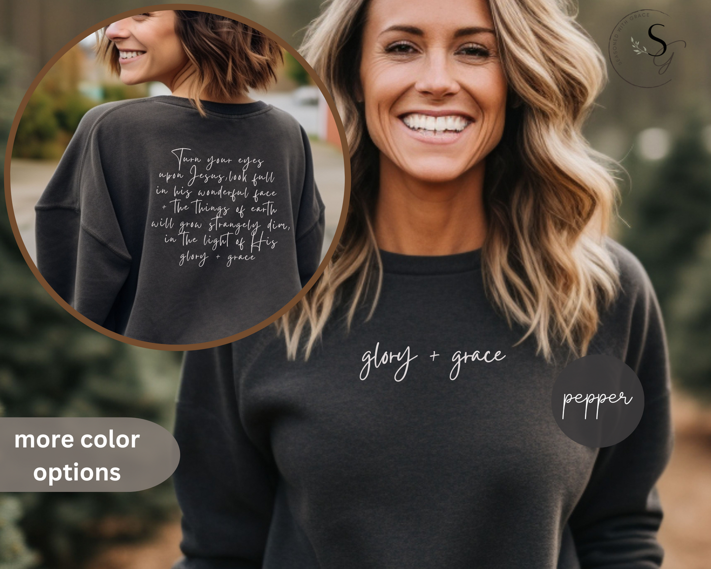 Comfort colors | glory + grace | sweatshirt