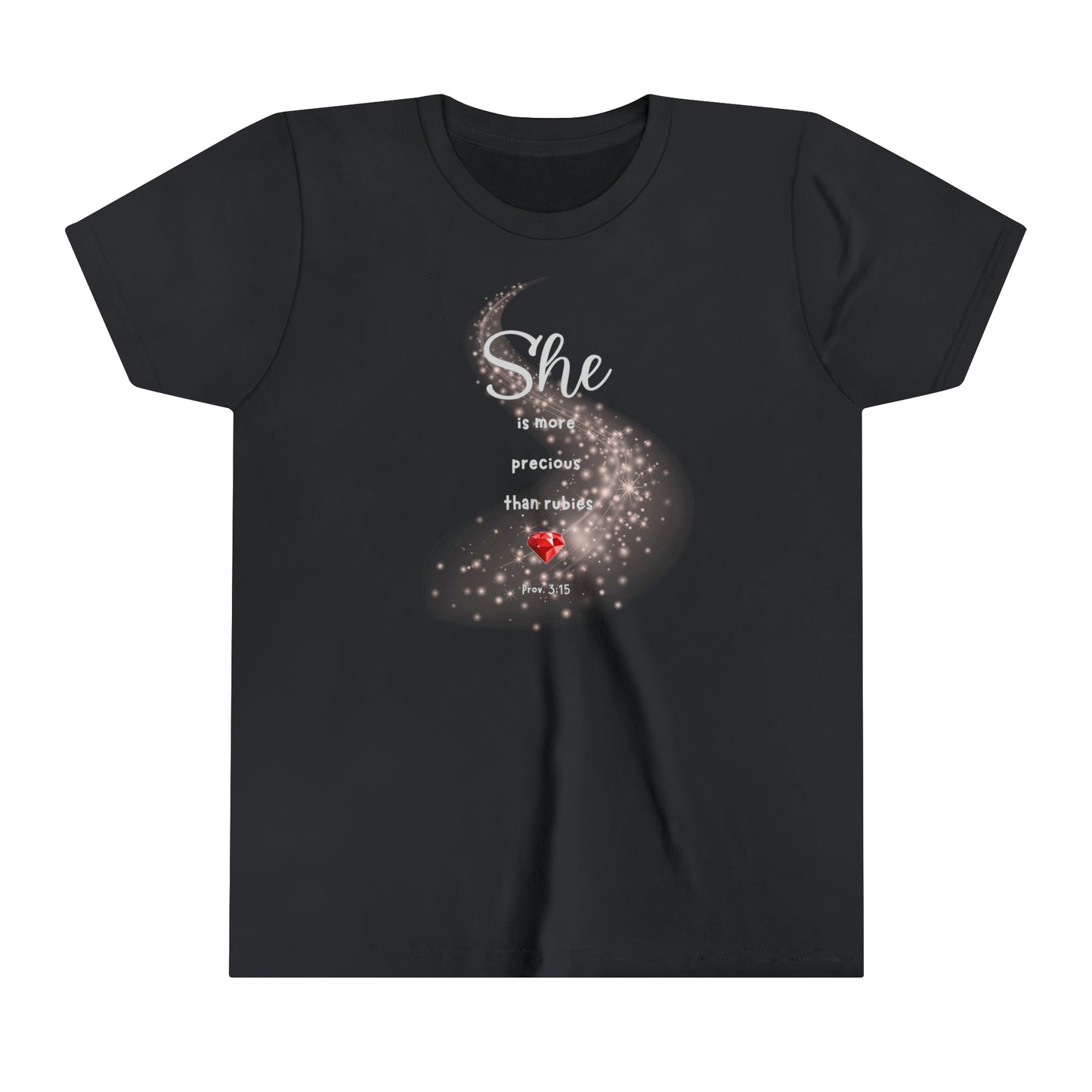 She is more precious than rubies, Youth Short Sleeve Tee