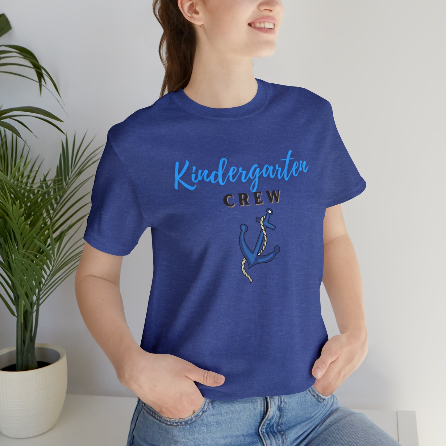 Christian school | Kindergarten teacher | Anchor theme | Unisex Jersey Short Sleeve Tee