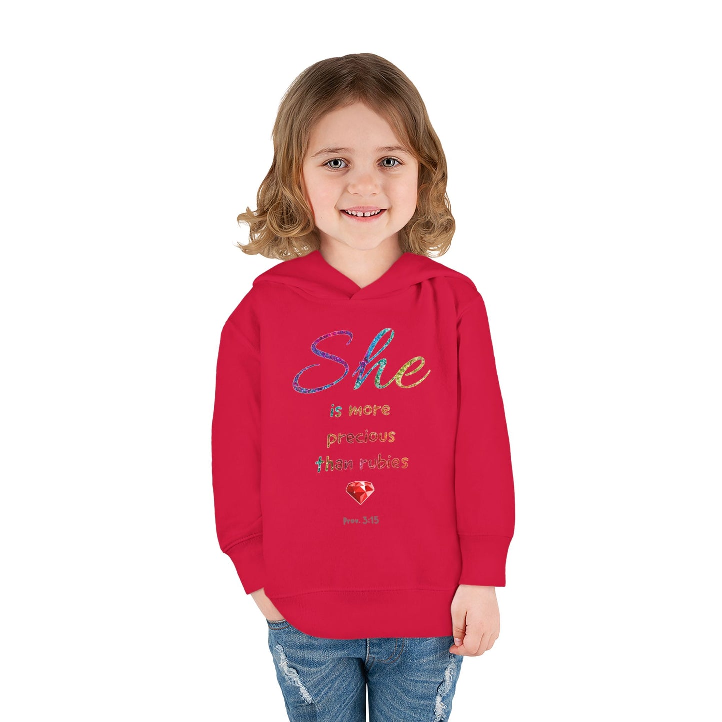 Copy of  She is more precious than rubies, sparkle, Youth/toddler hoodie