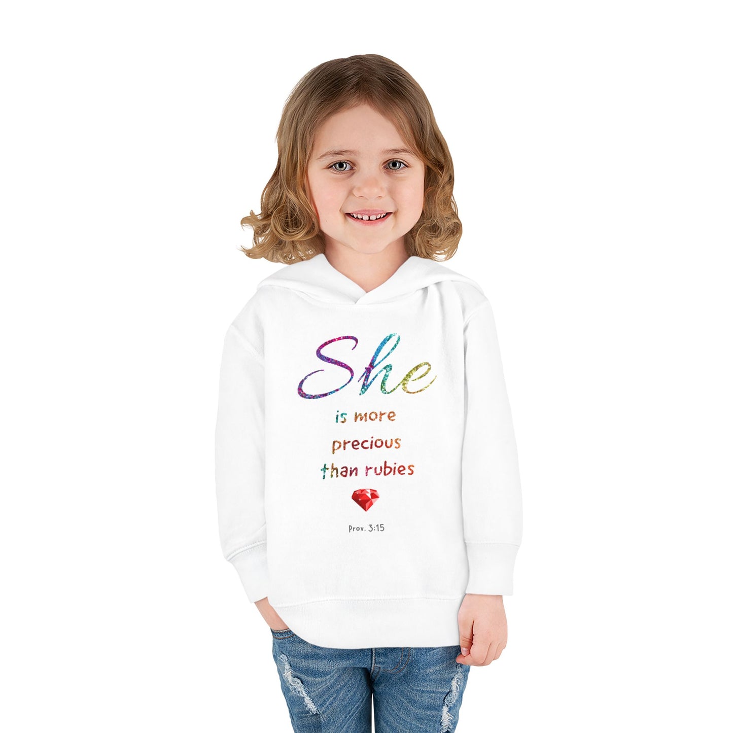 Copy of  She is more precious than rubies, sparkle, Youth/toddler hoodie