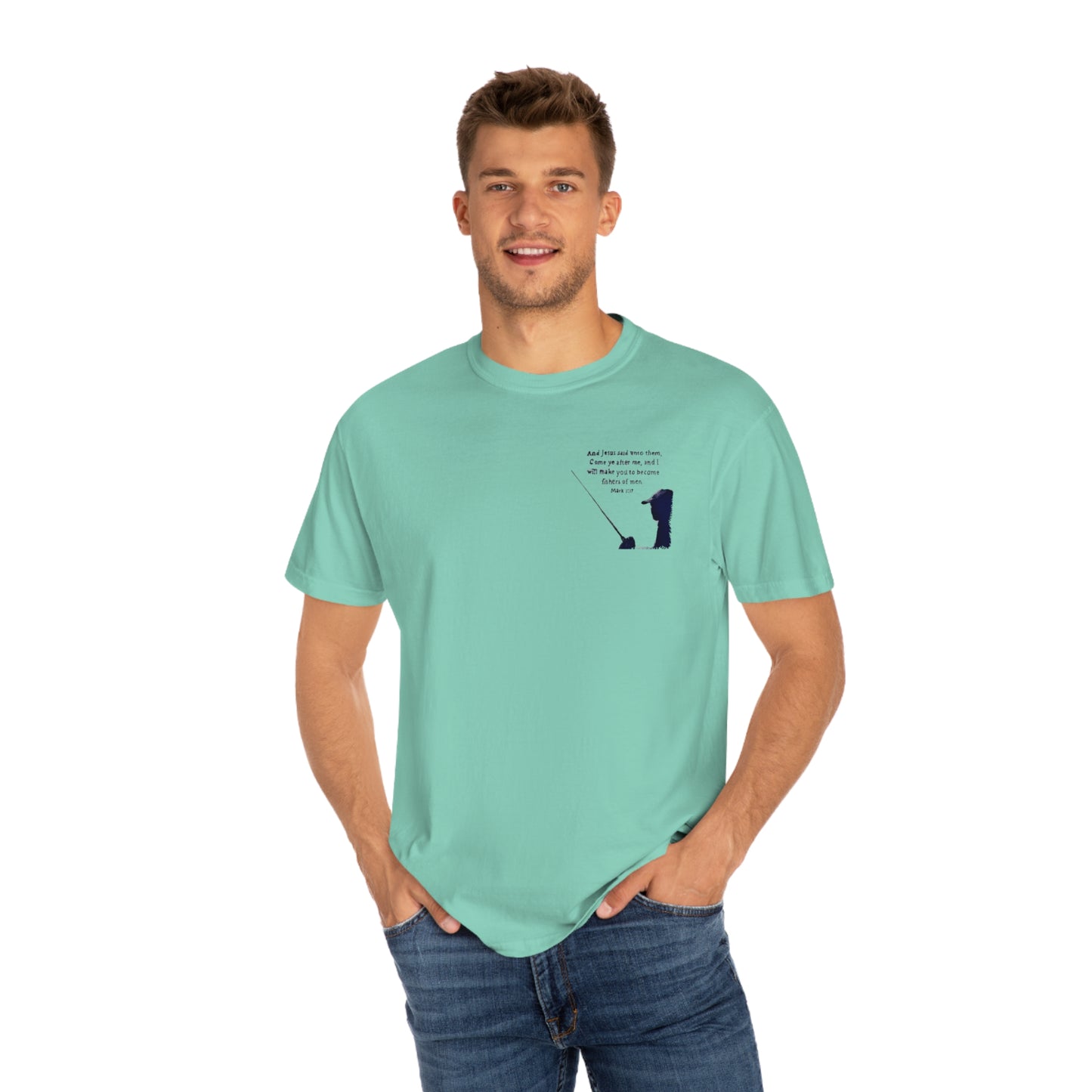 Comfort colors, front and back, Fishers of men shirt