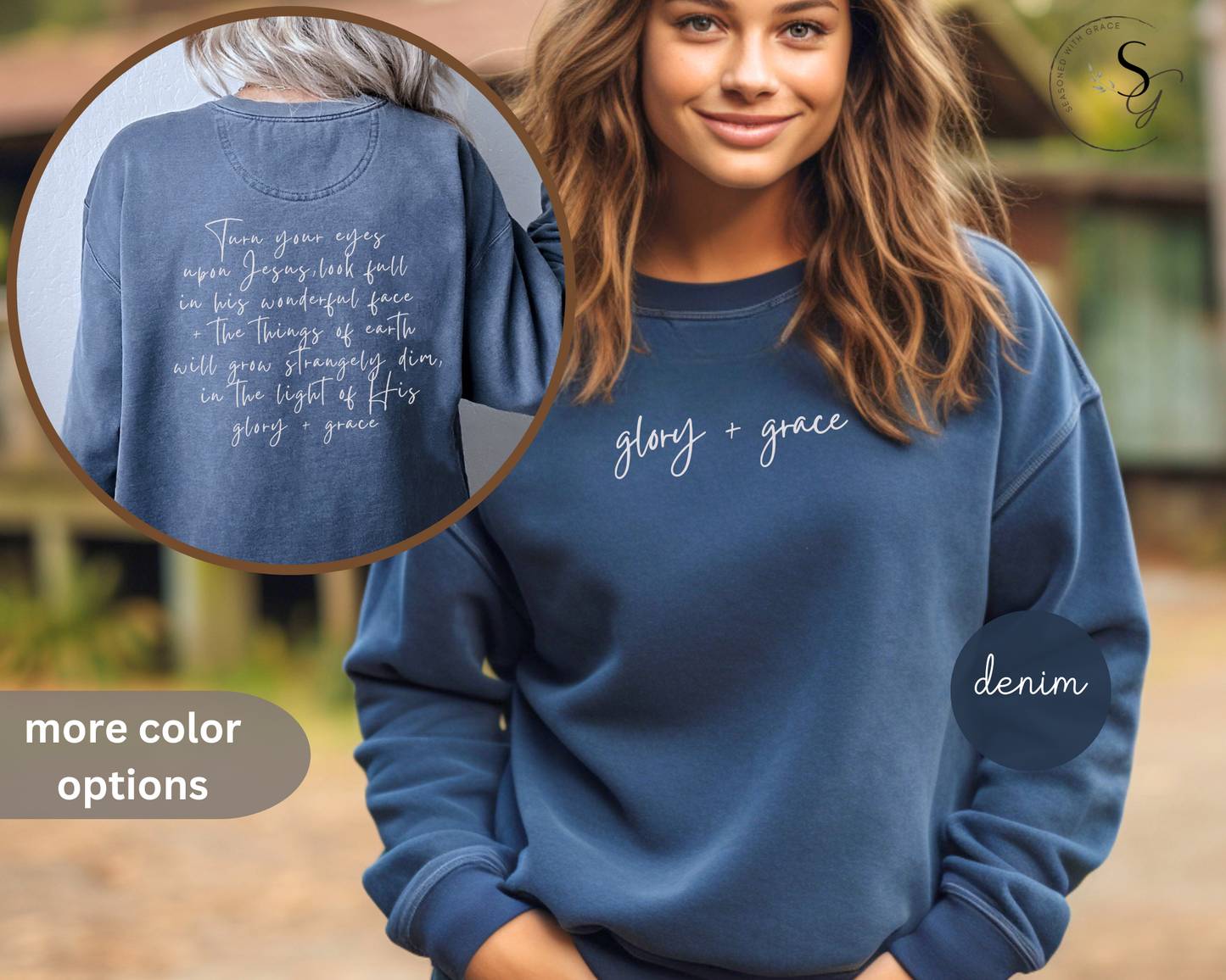 Comfort colors | glory + grace | sweatshirt