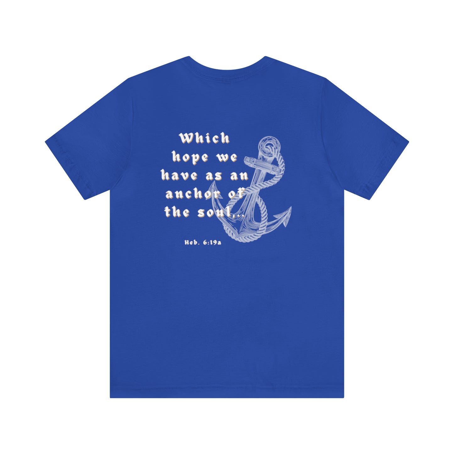 Christian school | Anchor theme | front and back | Unisex Jersey Short Sleeve Tee