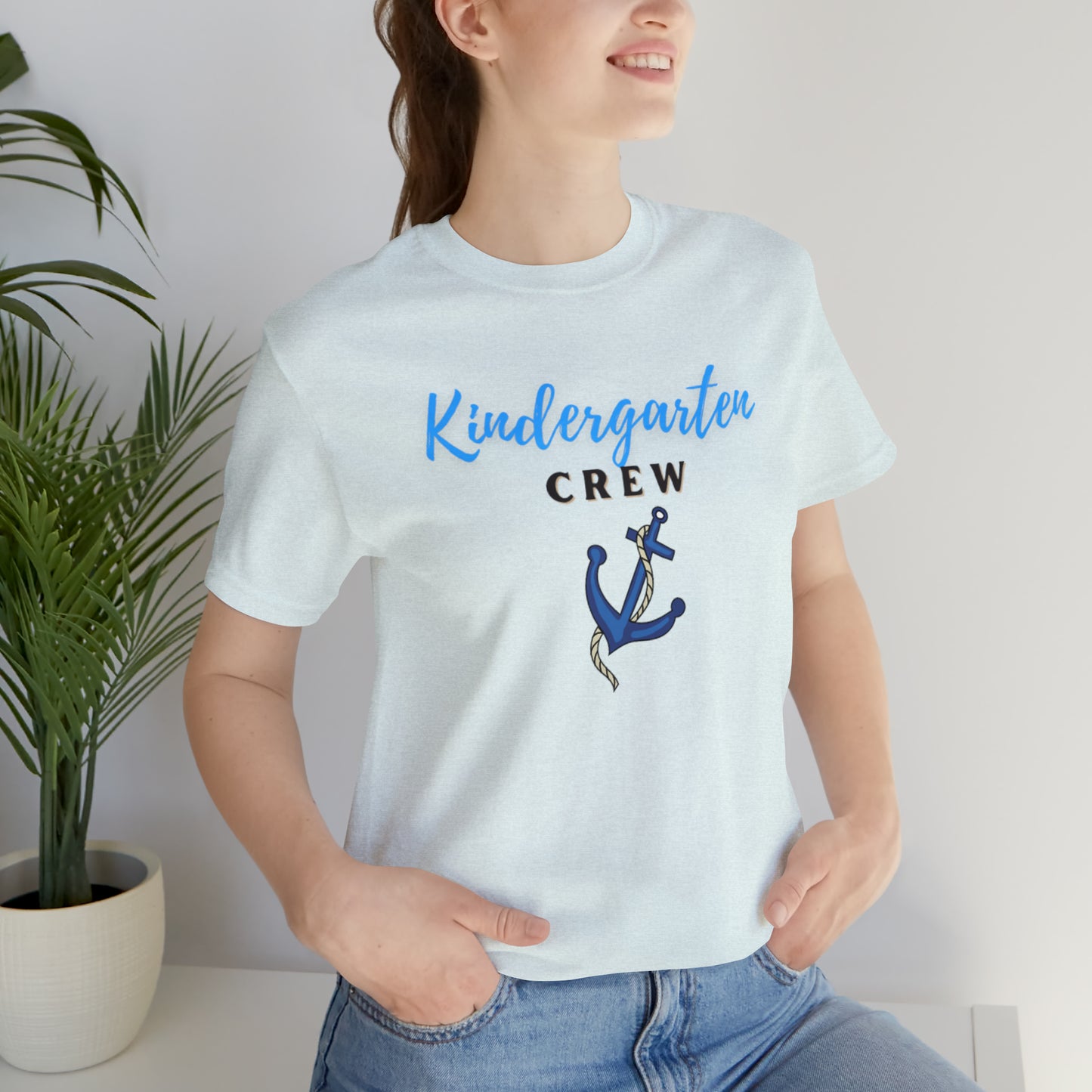 Christian school | Kindergarten teacher | Anchor theme | Unisex Jersey Short Sleeve Tee