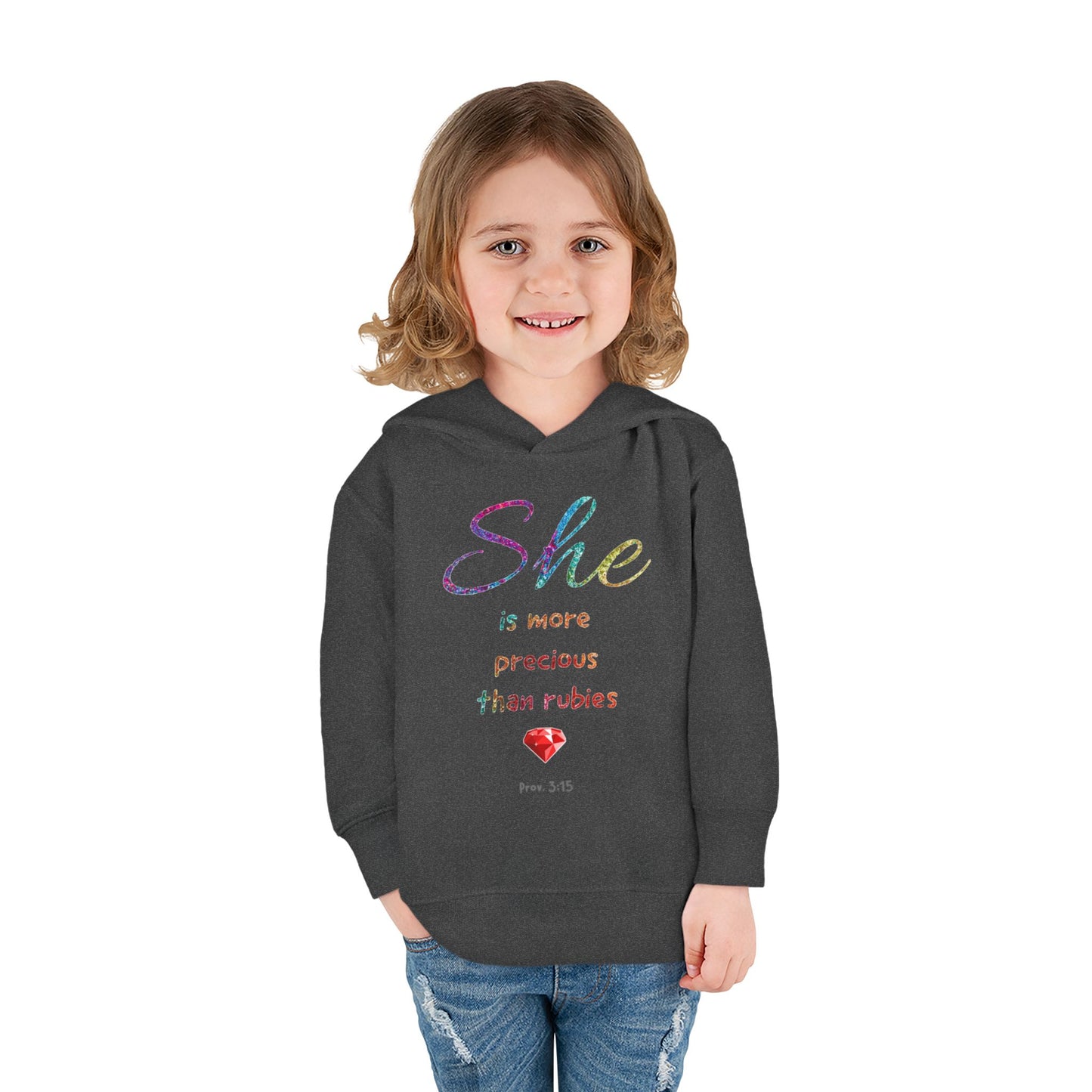 Copy of  She is more precious than rubies, sparkle, Youth/toddler hoodie