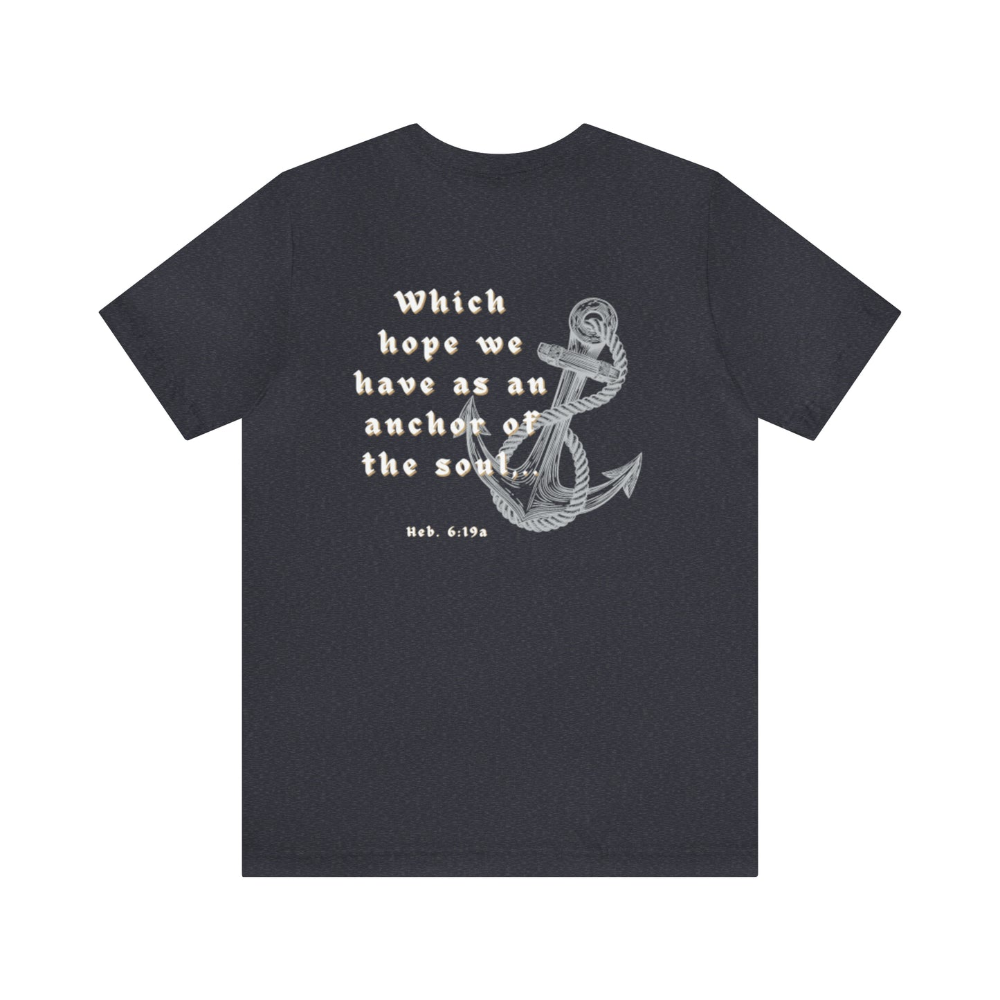 Christian school | Anchor theme | front and back | Unisex Jersey Short Sleeve Tee