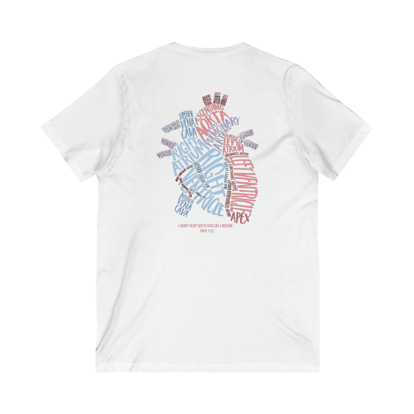 Nurse shirt | anatomical heart | A merry heart | KJV | V-Neck Tee