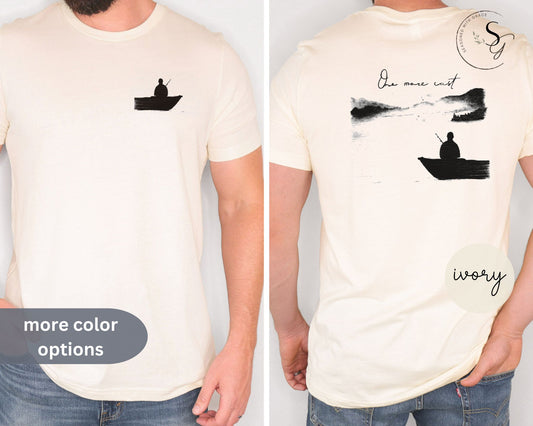 Comfort colors, front and back, One more cast fishing shirt