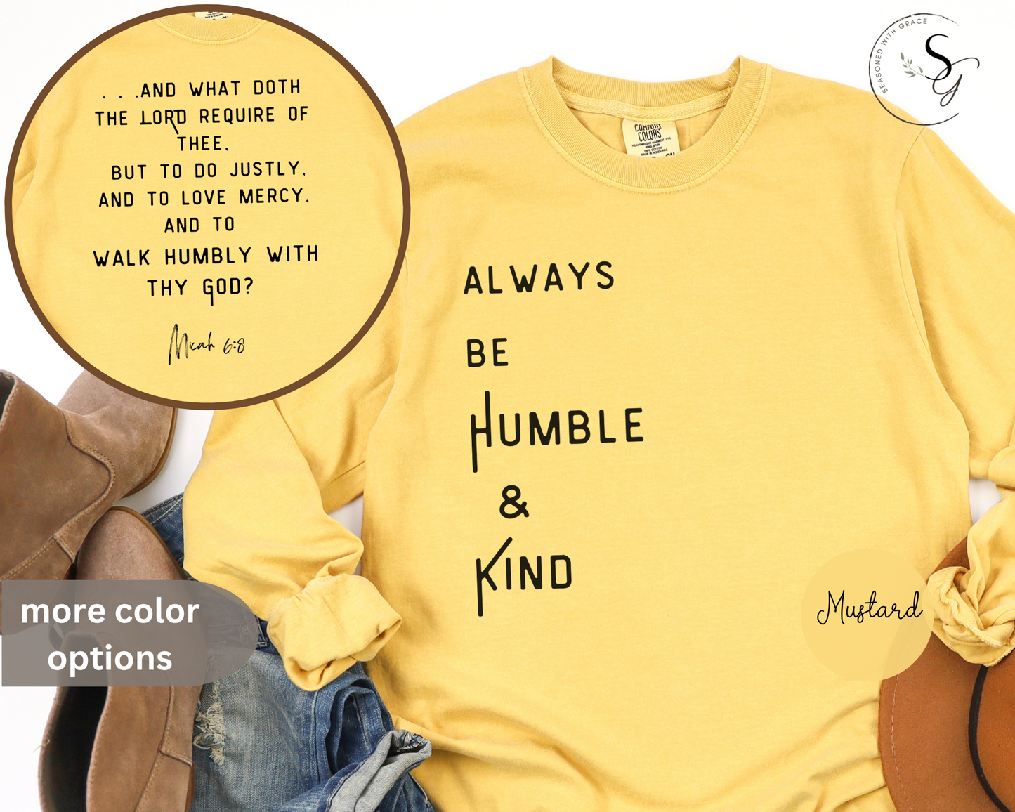 Copy of Comfort colors | Humble & Kind | long sleeve tshirt