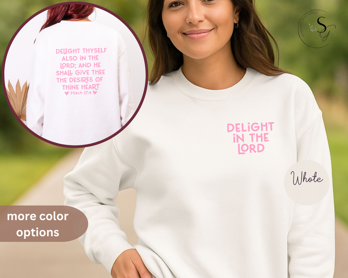 Delight in the Lord |KJV |Christian crewneck sweatshirt