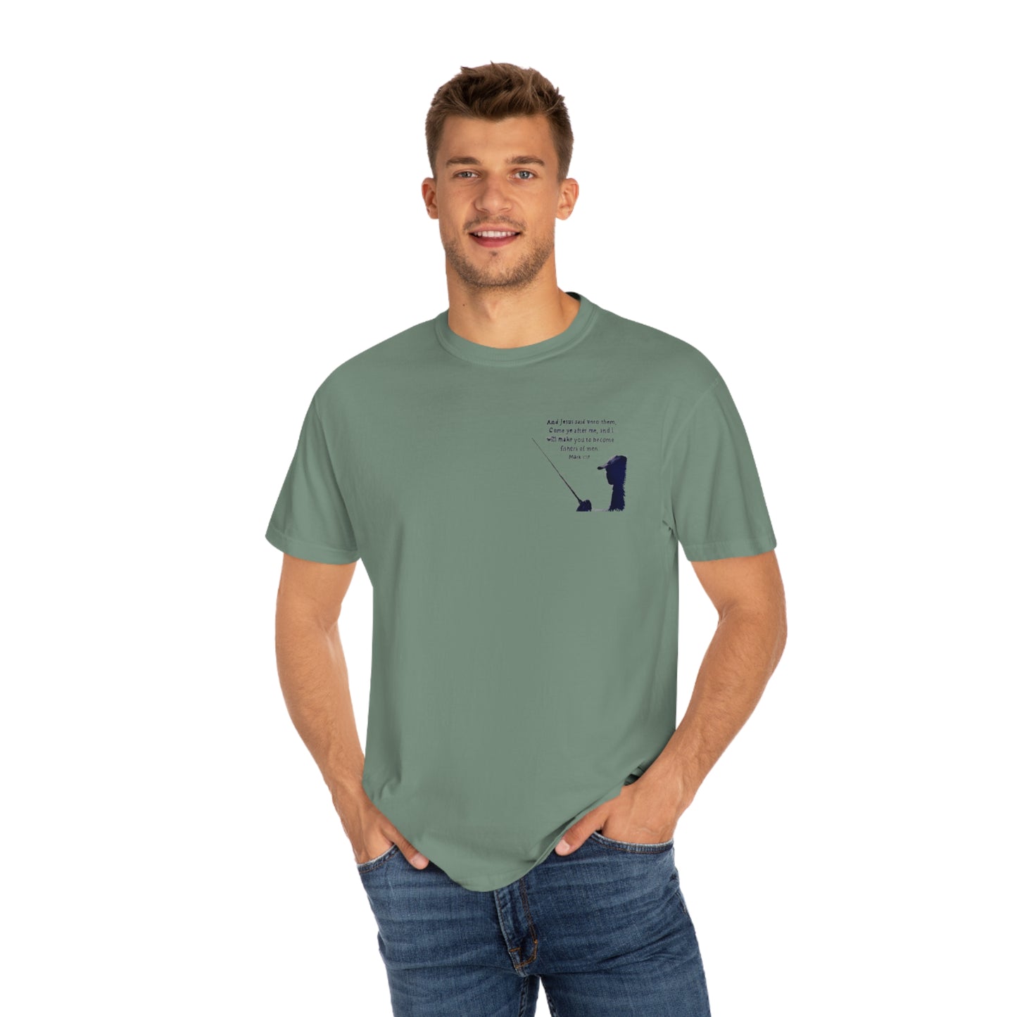 Comfort colors, front and back, Fishers of men shirt