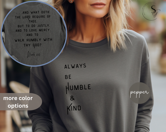 Copy of Comfort colors | Humble & Kind | long sleeve tshirt