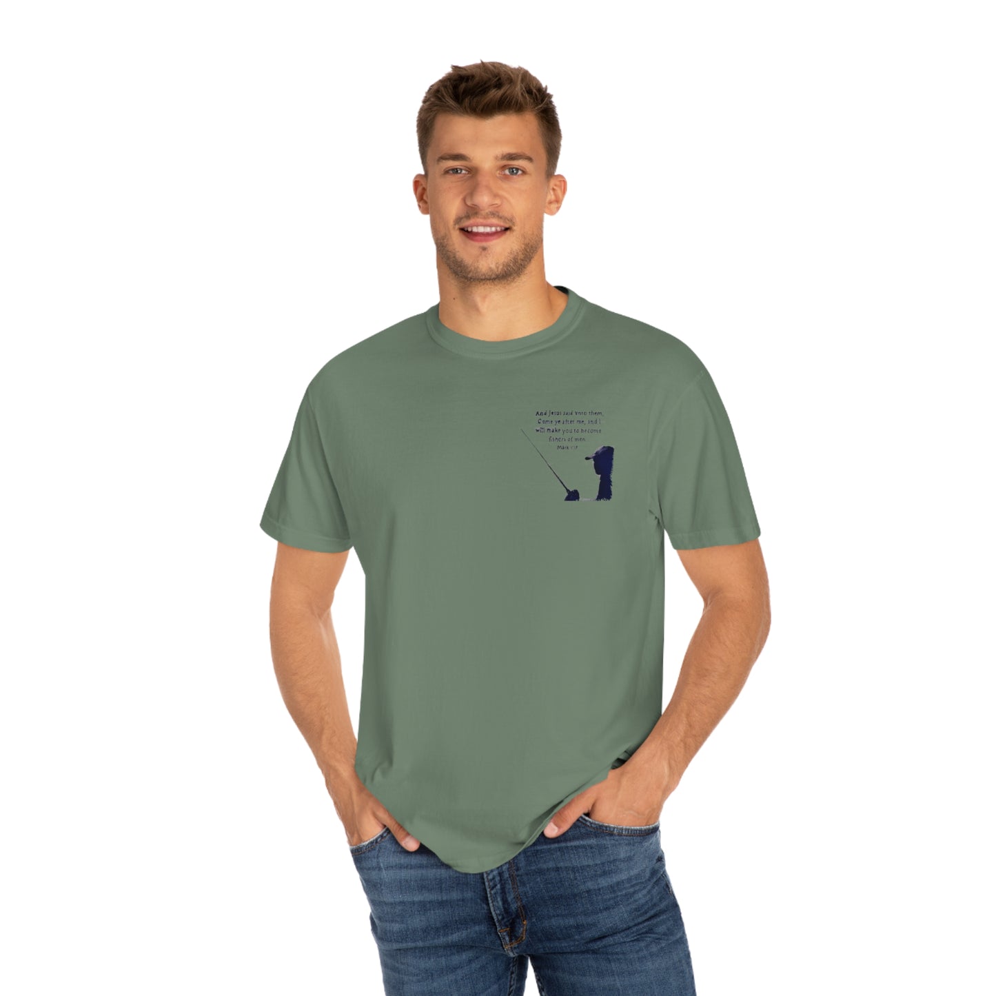 Comfort colors, front and back, Fishers of men shirt