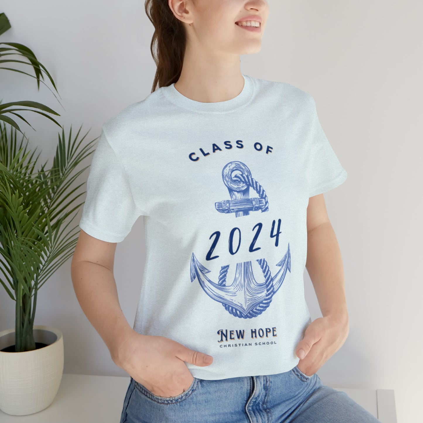 Class of 2024 | Anchor theme | Unisex Jersey Short Sleeve Tee