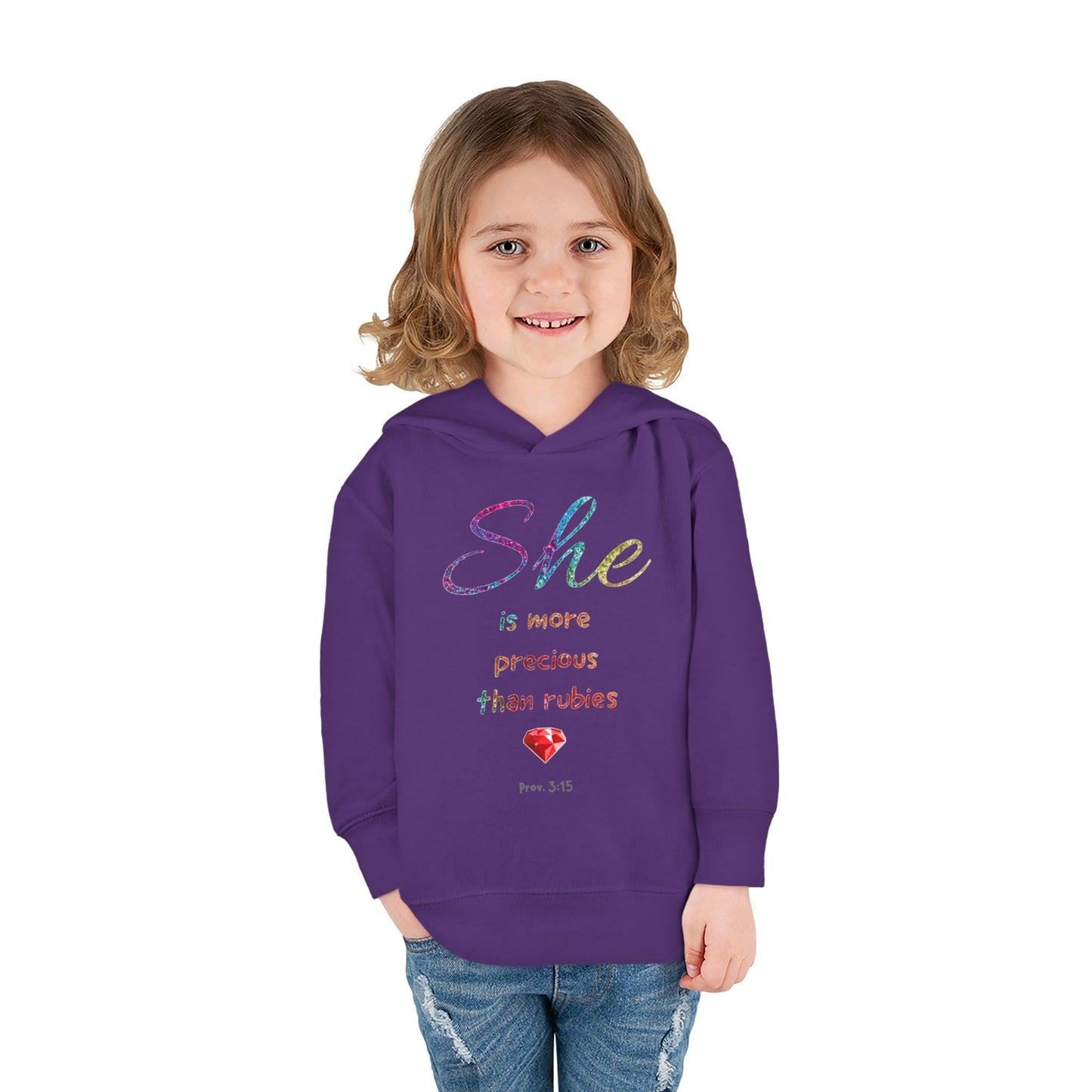 Copy of  She is more precious than rubies, sparkle, Youth/toddler hoodie