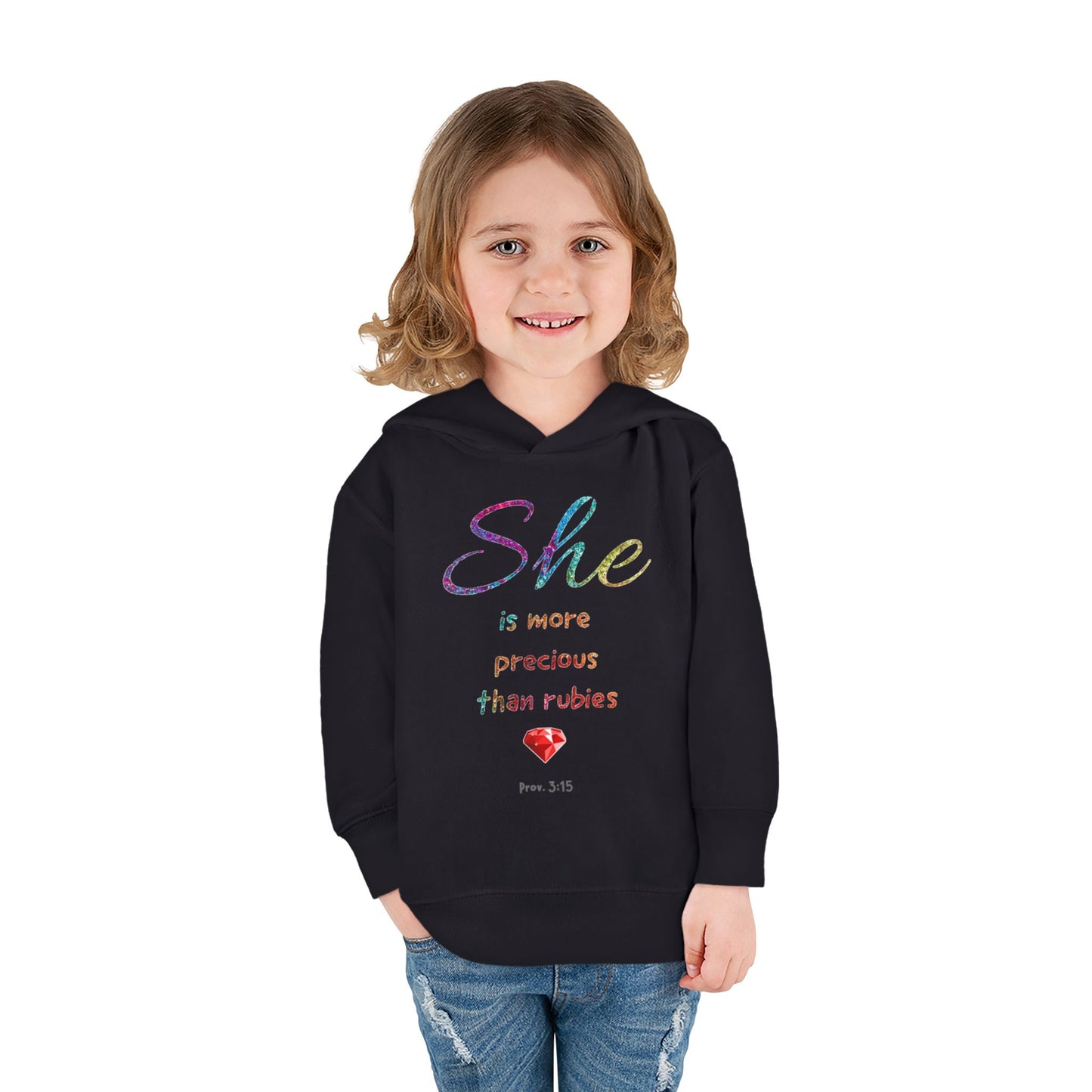 Copy of  She is more precious than rubies, sparkle, Youth/toddler hoodie