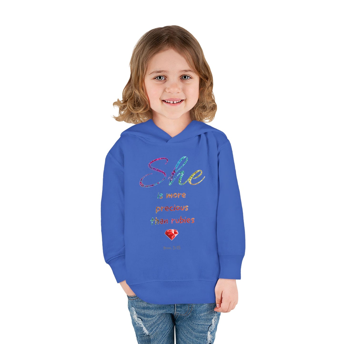Copy of  She is more precious than rubies, sparkle, Youth/toddler hoodie