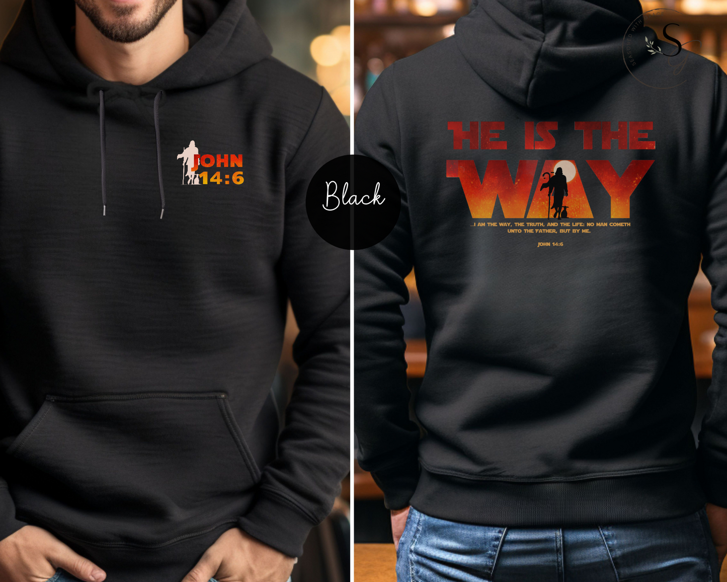 HE is the way | Star Wars vibe | KJV faith | premium Hooded Sweatshirt