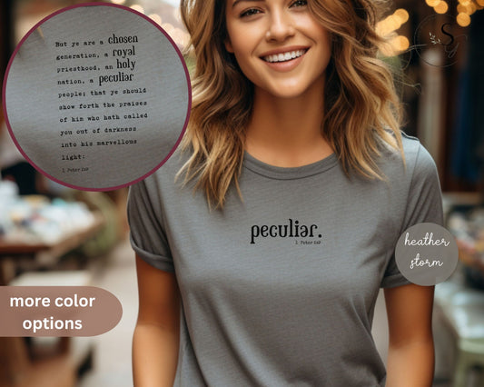 Peculiar | KJV scripture | faith tshirt