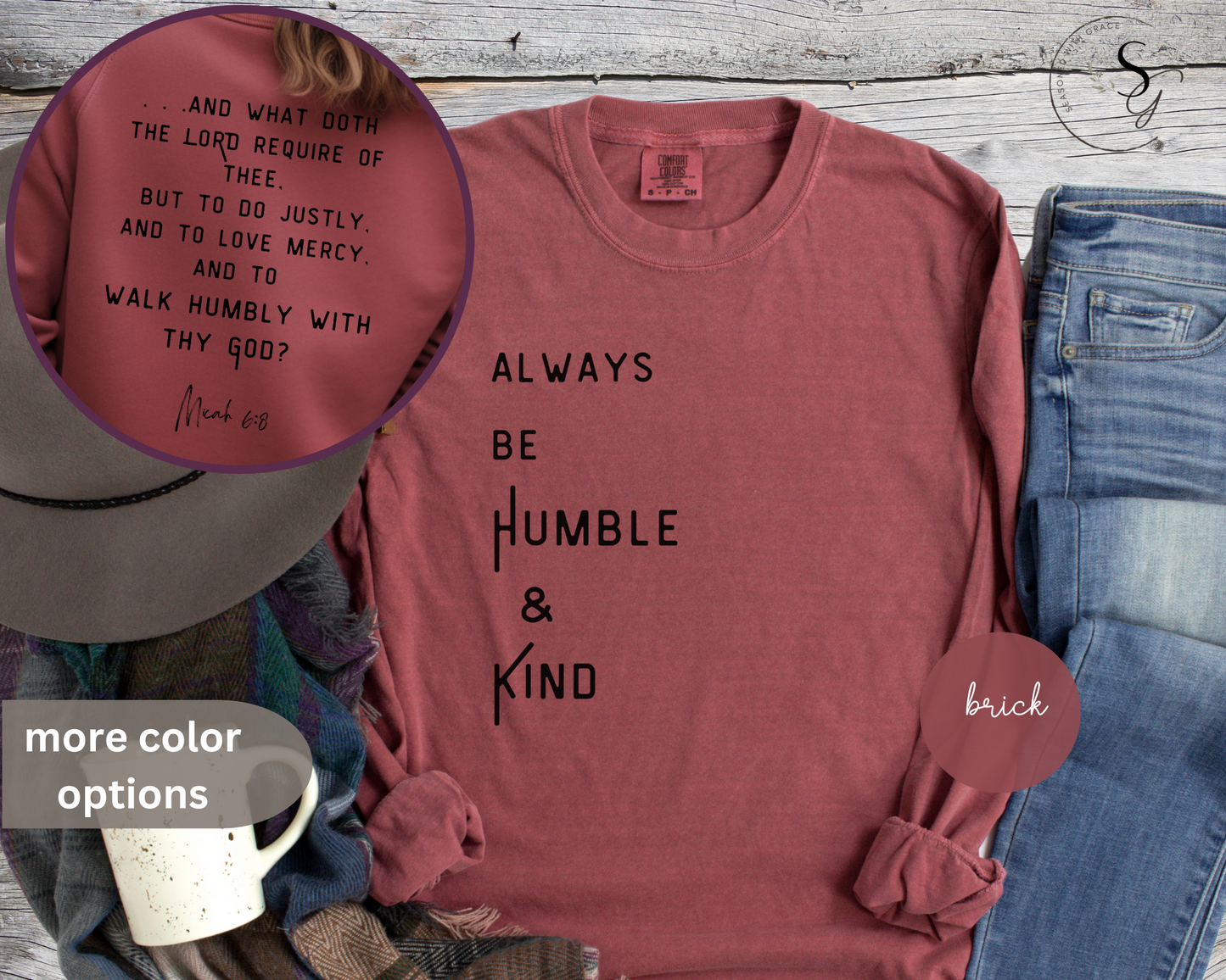 Copy of Comfort colors | Humble & Kind | long sleeve tshirt