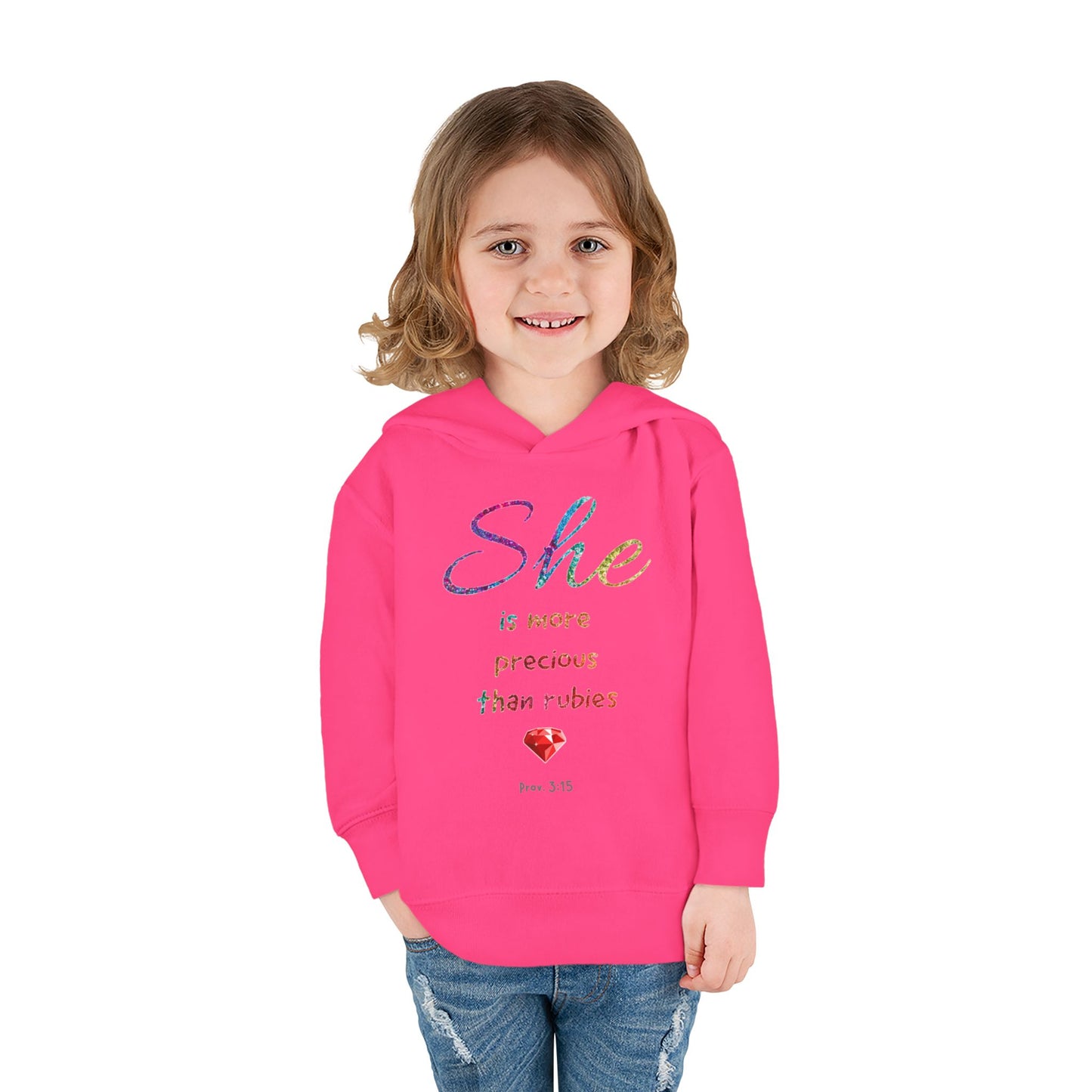 Copy of  She is more precious than rubies, sparkle, Youth/toddler hoodie
