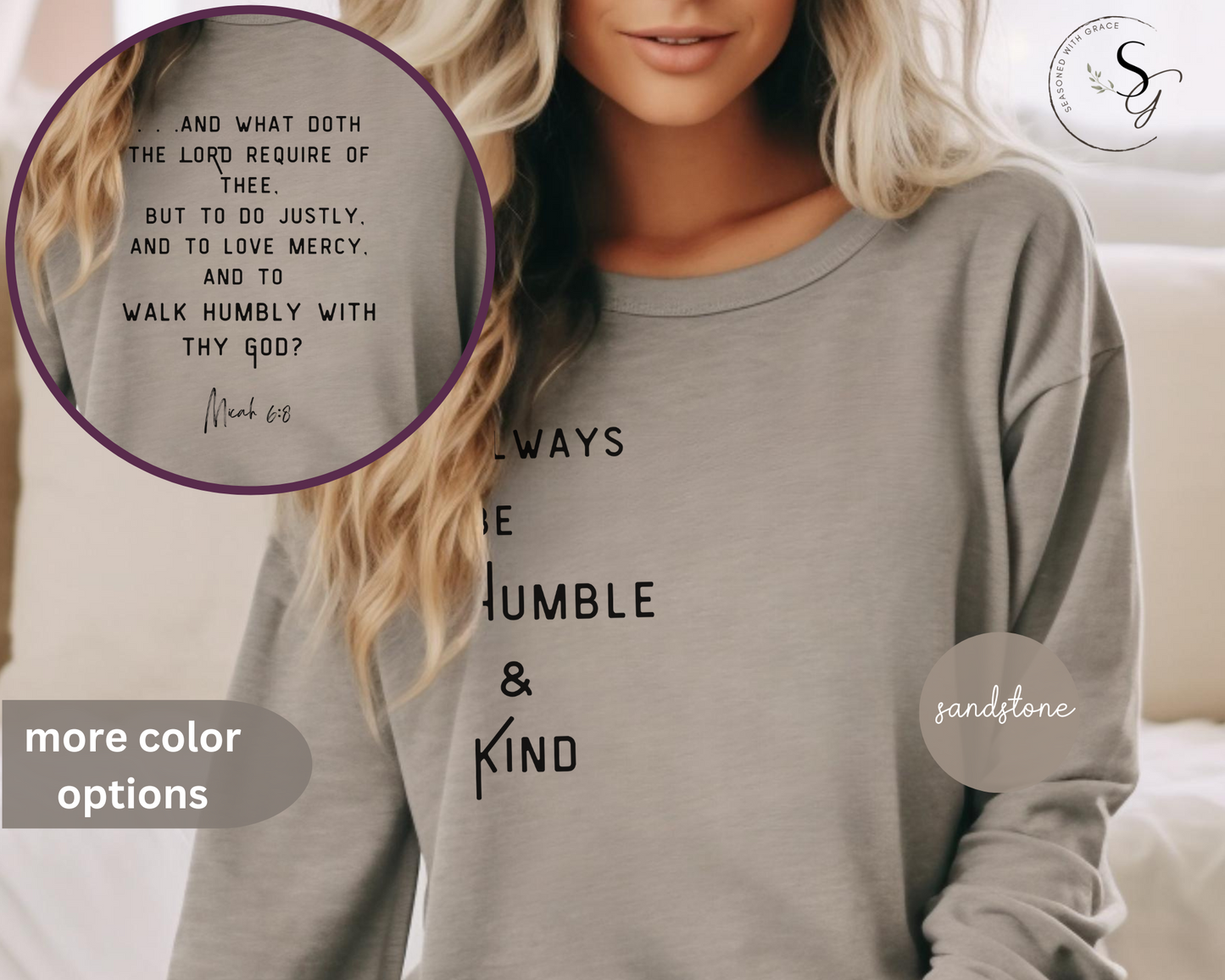 Copy of Comfort colors | Humble & Kind | long sleeve tshirt