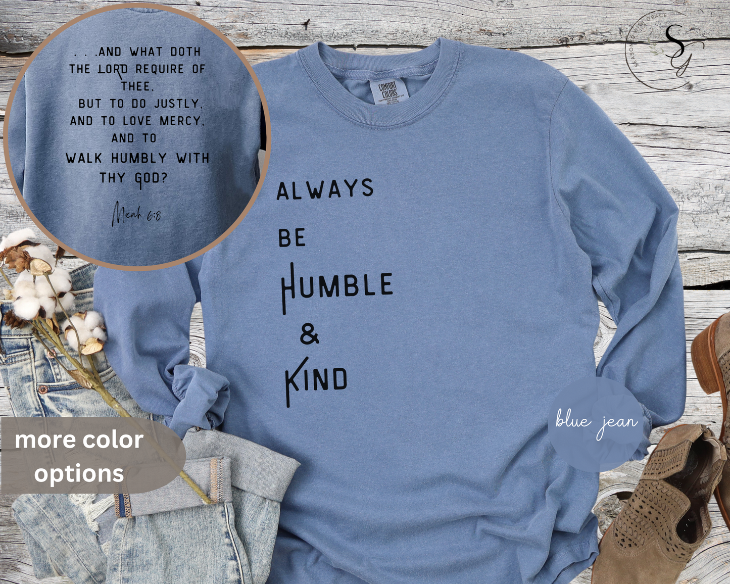 Copy of Comfort colors | Humble & Kind | long sleeve tshirt